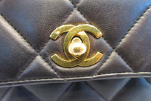 Load image into Gallery viewer, HANEL Matelasse Chain back pack Lambskin Black/Gold hadware Back pack 700090031