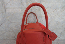 Load image into Gallery viewer, HERMES LINDY 30Verso Clemence leather Sanguine/Rose jaipur T Engraving Shoulder bag 700070087