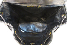 Load image into Gallery viewer, HANEL Matelasse Chain back pack Lambskin Black/Gold hadware Back pack 700090031