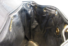 Load image into Gallery viewer, HANEL Matelasse Chain back pack Lambskin Black/Gold hadware Back pack 700090031