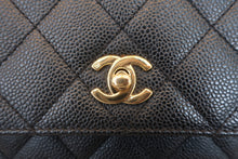 画像をギャラリービューアに読み込む, CHANEL/シャネル マトラッセ台形ハンドバッグ キャビアスキン ブラック/ゴールド金具 ハンドバッグ 800020013