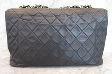 Load image into Gallery viewer, CHANEL Big Matelasse Single flap chain shoulder bag Lambskin Black/Gold hadware Shoulder bag 700080220