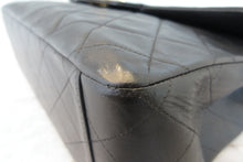 Load image into Gallery viewer, CHANEL Big Matelasse Single flap chain shoulder bag Lambskin Black/Gold hadware Shoulder bag 700080220