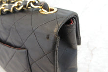 Load image into Gallery viewer, CHANEL Big Matelasse Single flap chain shoulder bag Lambskin Black/Gold hadware Shoulder bag 700080220