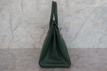 将图片加载到图库查看器,HERMES BIRKIN 30 Ardennes leather Green □B刻印 Hand bag 700090208