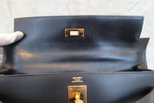 Load image into Gallery viewer, HERMES KELLY 32 Box carf leather Black 〇U Engraving Hand bag 700100066