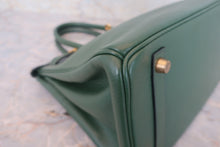 将图片加载到图库查看器,HERMES BIRKIN 30 Ardennes leather Green □B刻印 Hand bag 700090208