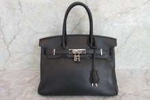Load image into Gallery viewer, HERMES BIRKIN 30 Clemence leather Black □N Engraving Hand bag 700070135