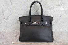 Load image into Gallery viewer, HERMES BIRKIN 30 Clemence leather Black □N Engraving Hand bag 700070135