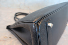 将图片加载到图库查看器,HERMES BIRKIN 30 Clemence leather Black □G刻印 Hand bag 700090236
