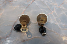 Load image into Gallery viewer, CHANEL CC mark Pearl earring Gold plate Gold/White/Black Earring 700020118