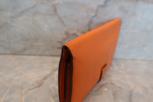Load image into Gallery viewer, HERMES  Bearn Dupri Epsom leather Orange □I Engraving Wallet 700050244