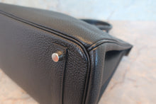 将图片加载到图库查看器,HERMES BIRKIN 30 Clemence leather Black □G刻印 Hand bag 700090236