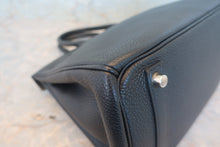 将图片加载到图库查看器,HERMES BIRKIN 30 Clemence leather Black □G刻印 Hand bag 700090236