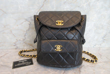 画像をギャラリービューアに読み込む, CHANEL/シャネル マトラッセチェーンリュック ラムスキン ブラック/ゴールド金具 リュック 700080040