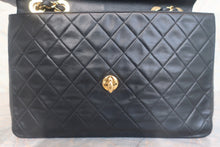 画像をギャラリービューアに読み込む, CHANEL/シャネル デカマトラッセシングルフラップチェーンショルダーバッグ ラムスキン ブラック/ゴールド金具 ショルダーバッグ 800020060