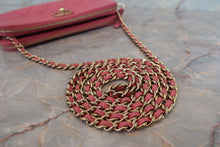Load image into Gallery viewer, CHANEL CC mark chain wallet Lambskin Pink/Gold hadware Shoulder bag 700030235