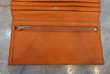 Load image into Gallery viewer, HERMES  Bearn Dupri Epsom leather Orange □I Engraving Wallet 700050244