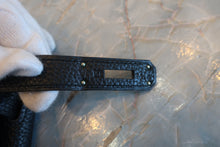 将图片加载到图库查看器,HERMES BIRKIN 30 Clemence leather Black □G刻印 Hand bag 700090236