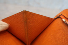 Load image into Gallery viewer, HERMES  Bearn Dupri Epsom leather Orange □I Engraving Wallet 700050244