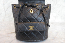 画像をギャラリービューアに読み込む, CHANEL/シャネル マトラッセチェーンリュック ラムスキン ブラック/ゴールド金具 リュック 700080040
