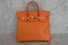 將圖片載入圖庫檢視器 HERMES/エルメス オータクロア32 ボックスカーフ オレンジ □E刻印 ハンドバッグ 700080110