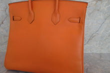 將圖片載入圖庫檢視器 HERMES/エルメス オータクロア32 ボックスカーフ オレンジ □E刻印 ハンドバッグ 700080110