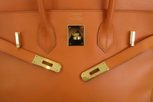 將圖片載入圖庫檢視器 HERMES/エルメス オータクロア32 ボックスカーフ オレンジ □E刻印 ハンドバッグ 700080110