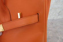 將圖片載入圖庫檢視器 HERMES/エルメス オータクロア32 ボックスカーフ オレンジ □E刻印 ハンドバッグ 700080110