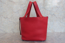 画像をギャラリービューアに読み込む, HERMES/エルメス ピコタンロックMM トリヨンクレマンス ルージュカザック X刻印 ハンドバッグ 800010218