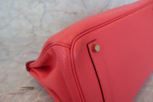 Load image into Gallery viewer, HERMES BIRKIN 35 Clemence leather Bougainvillier □N Engraving Hand bag 700080007