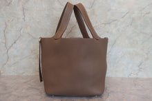 将图片加载到图库查看器,HERMES PICOTIN LOCK MM Clemence leather Etoupe gray C刻印 Hand bag 700120227