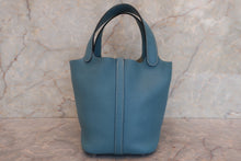 画像をギャラリービューアに読み込む, HERMES/エルメス ピコタンロックPM トリヨンクレマンス ブルージーン □P刻印 ハンドバッグ 700110106