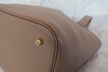 将图片加载到图库查看器,HERMES PICOTIN LOCK MM Clemence leather Etoupe gray C刻印 Hand bag 700120227