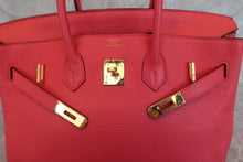 Load image into Gallery viewer, HERMES BIRKIN 35 Clemence leather Bougainvillier □N Engraving Hand bag 700080007