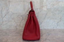 Load image into Gallery viewer, HERMES KELLY 32 Clemence leather Rouge garance □K Engraving Shoulder bag 700070299