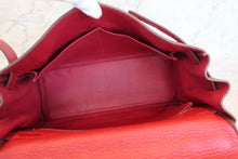 Load image into Gallery viewer, HERMES KELLY 32 Clemence leather Rouge garance □K Engraving Shoulder bag 700070299