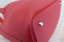 Load image into Gallery viewer, HERMES PICOTIN LOCK Eclat MM Clemence leather/Swift leather Rouge Grenet/Rouge piment Y Engraving Hand bag 700090022