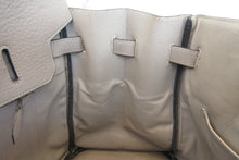 Load image into Gallery viewer, HERMES BIRKIN 35 Clemence leather Gris tourterelle □E Engraving Hand bag 700060282