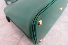 將圖片載入圖庫檢視器 HERMES/エルメス ボリード27 ボックスカーフ グリーン ショルダーバッグ 700030219