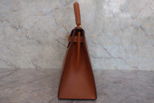 画像をギャラリービューアに読み込む, HERMES/エルメス ケリー28 クシュベル ゴールド 〇S刻印 ショルダーバッグ 800020057・29090107