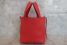 Load image into Gallery viewer, HERMES PICOTIN LOCK PM Clemence leather Rouge pivoine □R Engraving Hand bag 500070112