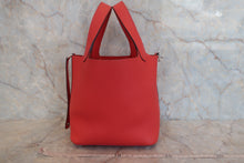 Load image into Gallery viewer, HERMES PICOTIN LOCK PM Clemence leather Rouge pivoine □R Engraving Hand bag 500070112