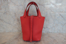 Load image into Gallery viewer, HERMES PICOTIN LOCK PM Clemence leather Rouge pivoine □R Engraving Hand bag 500070112