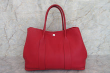 Load image into Gallery viewer, HERMES  GARDEN PARTY PM Manufacture de Boucleries Negonda leather Rouge casaque X Engraving Tote bag 700050255