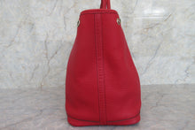 Load image into Gallery viewer, HERMES  GARDEN PARTY PM Manufacture de Boucleries Negonda leather Rouge casaque X Engraving Tote bag 700050255