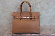Load image into Gallery viewer, HERMES BIRKIN 30 Swift leather Tabac camel □L Engraving Hand bag 700070287