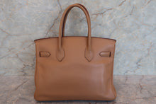 Load image into Gallery viewer, HERMES BIRKIN 30 Swift leather Tabac camel □L Engraving Hand bag 700070287