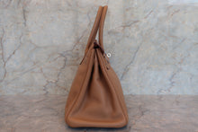 Load image into Gallery viewer, HERMES BIRKIN 30 Swift leather Tabac camel □L Engraving Hand bag 700070287