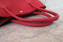 Load image into Gallery viewer, HERMES  GARDEN PARTY PM Manufacture de Boucleries Negonda leather Rouge casaque X Engraving Tote bag 700050255